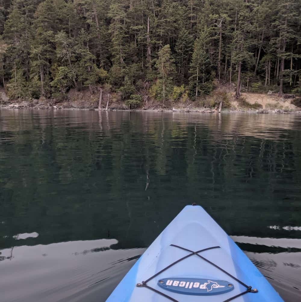 recreational kayak in bay